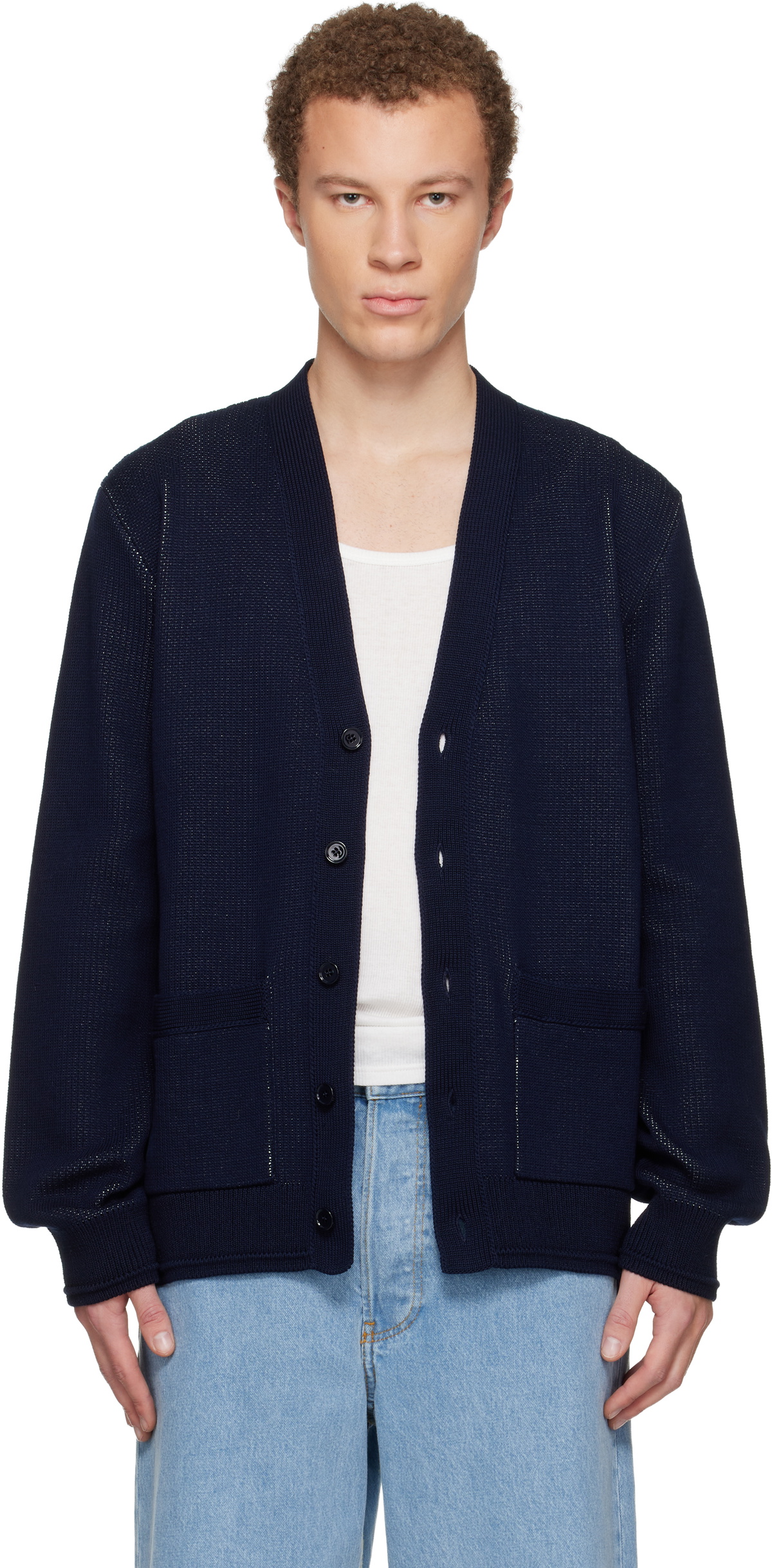 Givenchy Navy V-Neck Cardigan