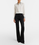 McQueen Lace-trimmed silk shirt