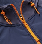 Nike - Shell-Panelled Fleece Zip-Up Hoodie - Blue