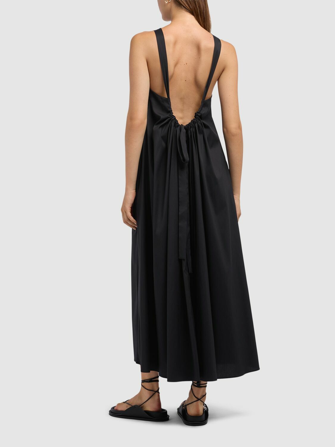 MAX MARA ワンピース 25 Romea cotton-blend poplin maxi1035643 Romea cotton-blend poplin maxi dress in white - Max Mara