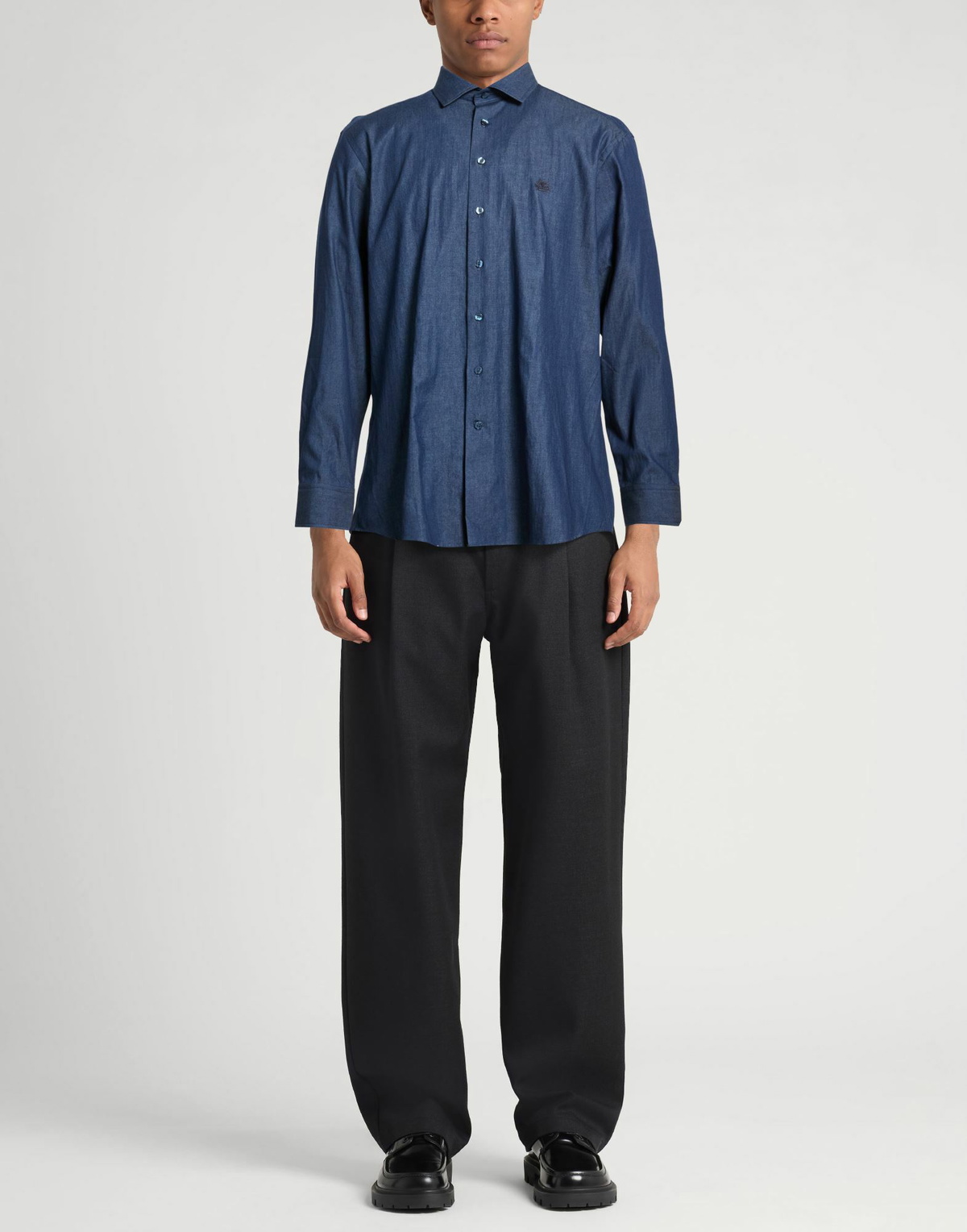 Etro Mens Denim shirt in Blue