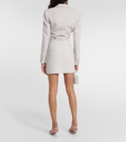 Alessandra Rich Embellished tweed miniskirt