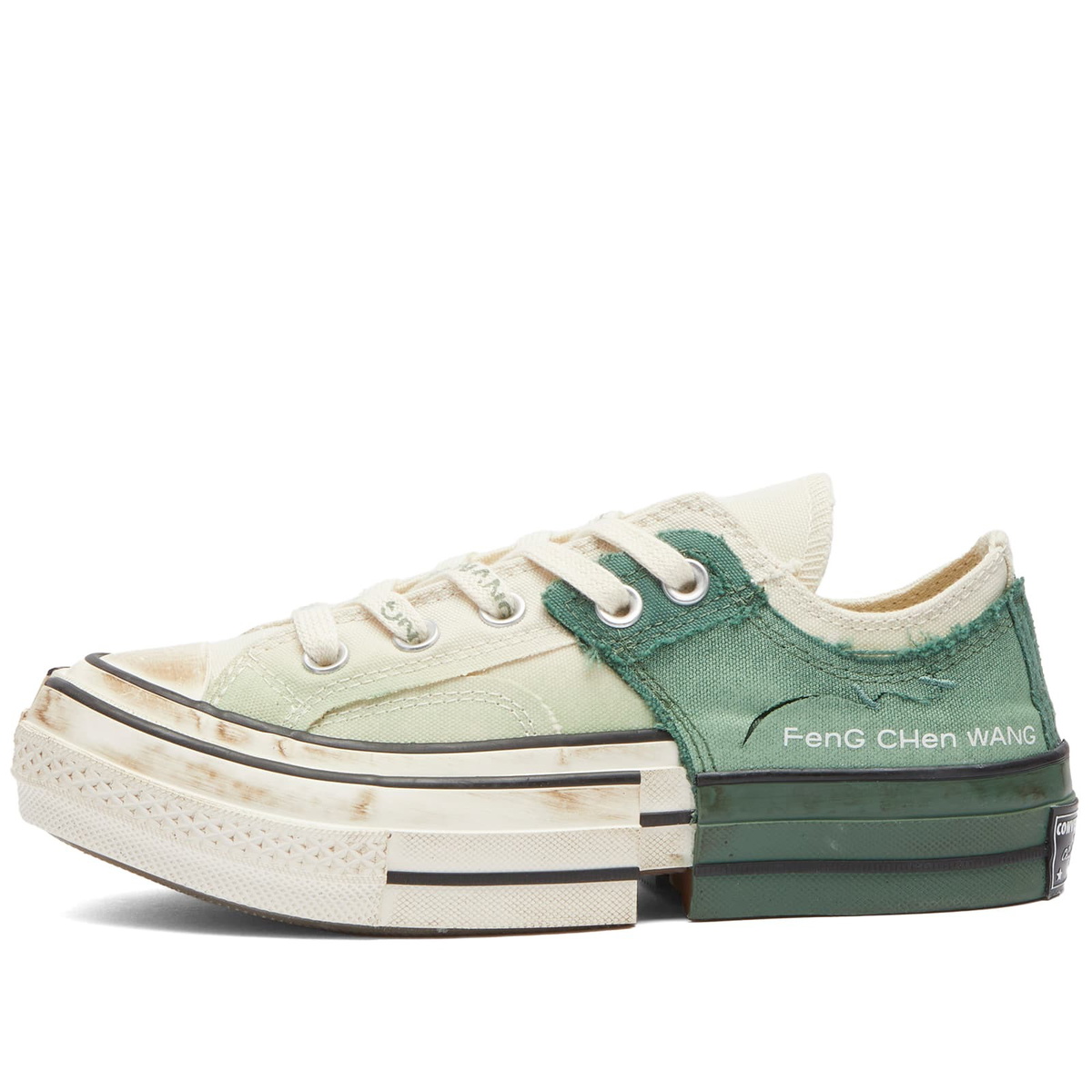Converse x Feng Chen Wang Chuck 70 2-in-1 Ox Sneakers in Natural Ivory/Myrtle/Egret