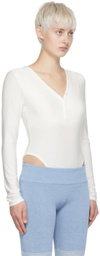 determ; White Rayon Bodysuit