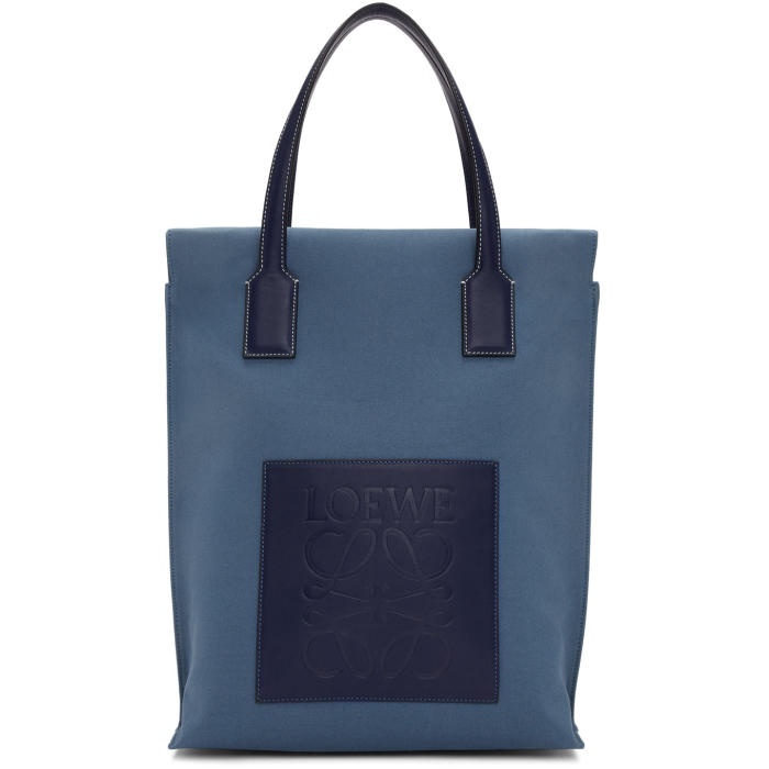 Photo: Loewe Blue and Navy Anagram Bolso T Shopper Tote 