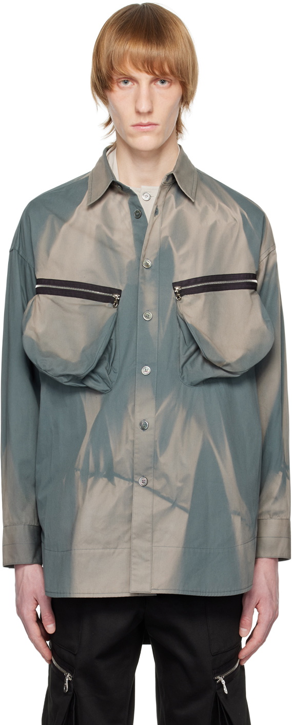JiyongKim Green Sun-Bleached Shirt