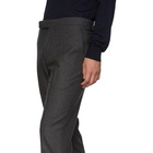 Ralph Lauren Purple Label Grey Flannel Solid Trousers