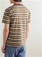 Beams Plus - Striped Cotton-Jersey T-Shirt - Brown