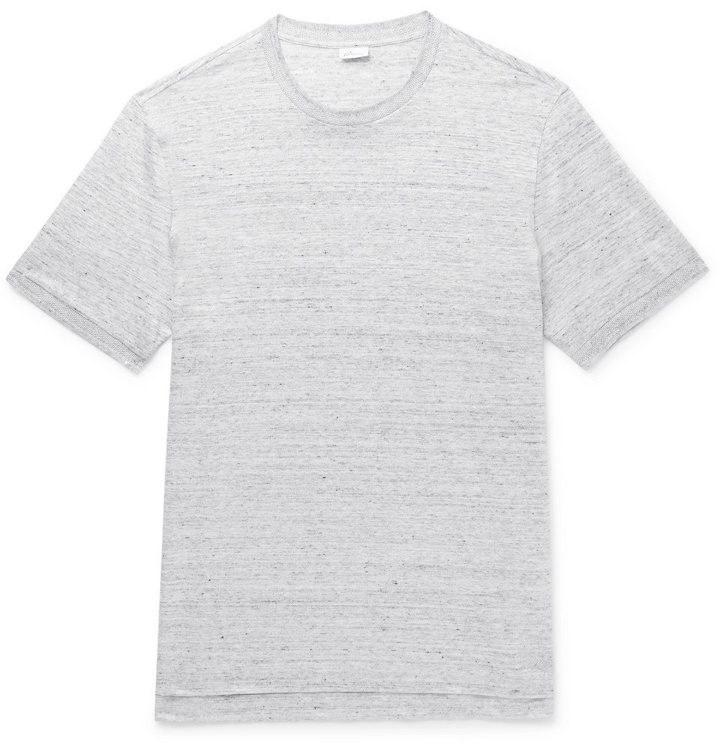 Photo: Brioni - Mélange Linen-Jersey T-Shirt - Gray