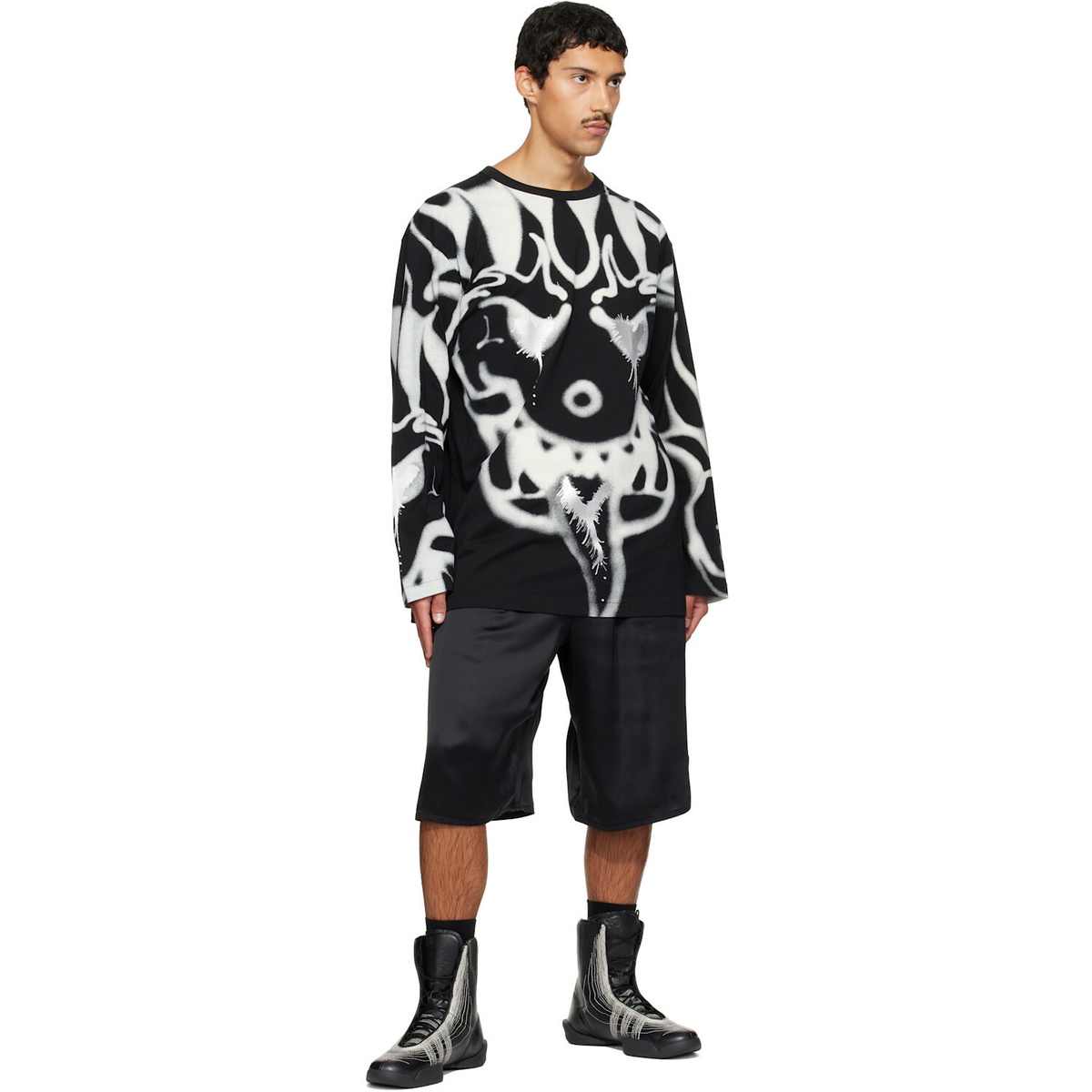 Y-3 Black Chito Edition Graphic Long Sleeve T-shirt