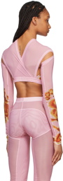 Charlotte Knowles SSENSE Exclusive Pink Anti Cross Over Bustier Blouse