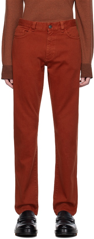 Photo: ZEGNA Red Slim-Fit Jeans