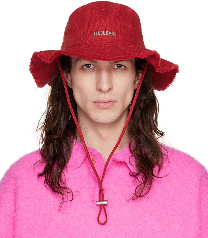 Photo: Jacquemus Red 'Le Bob Artichaut' Bucket Hat
