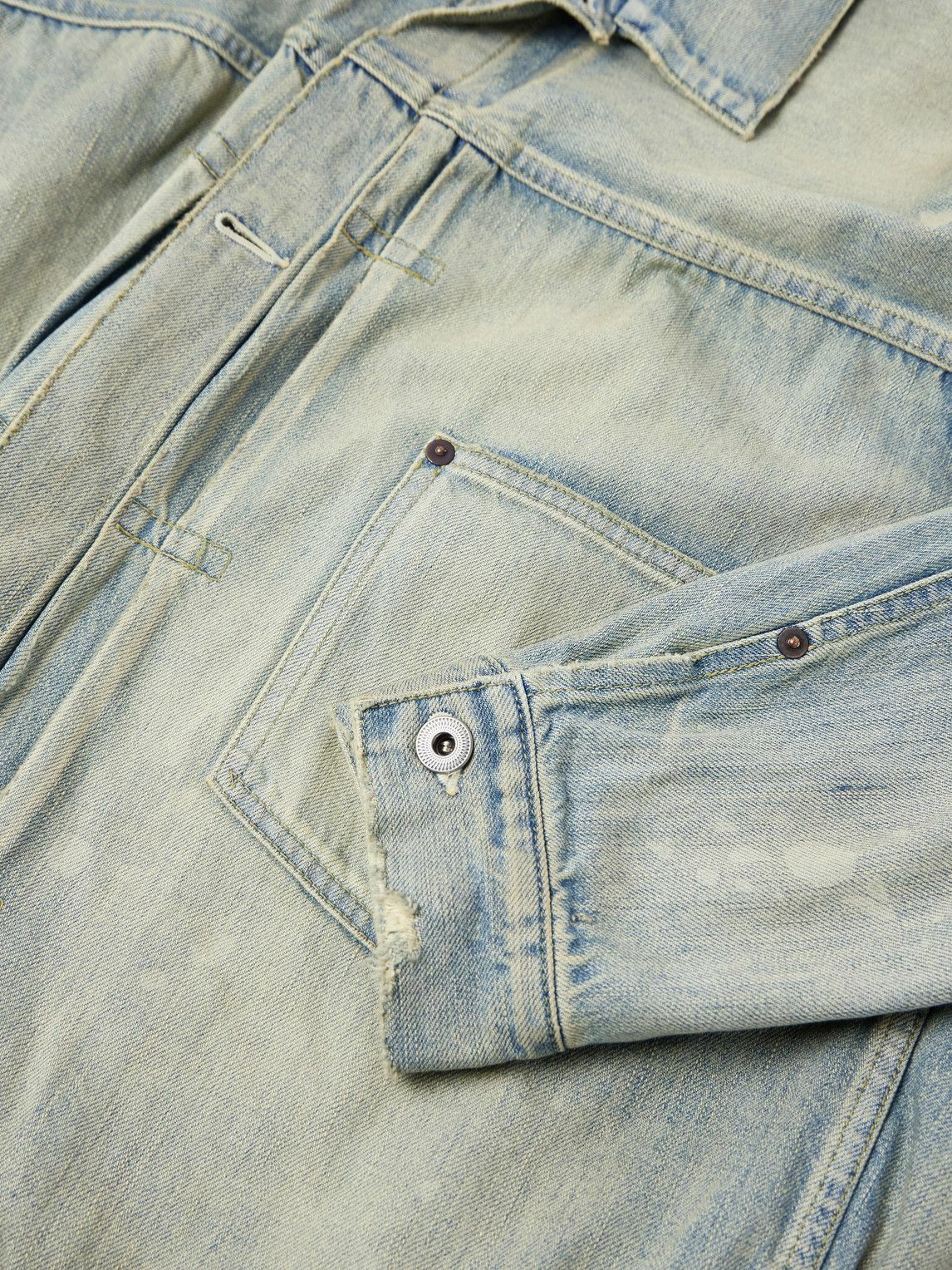 A.PRESSE - 1st Type Distressed Denim Jacket - Blue