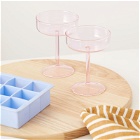HAY Tint Coupe Glass - Set of 2 in Pink