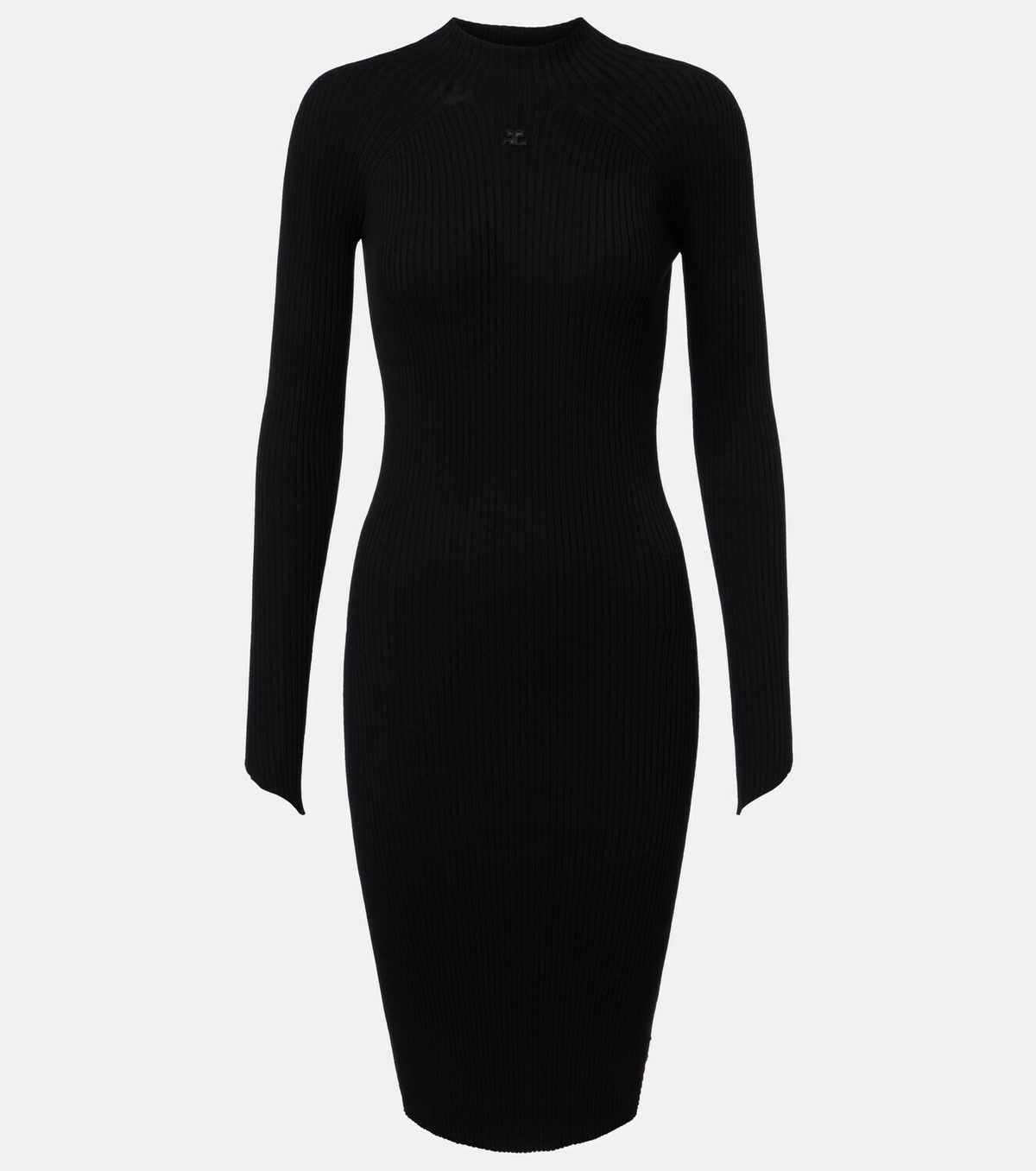 Courrèges Ribbed-knit jersey mini dress