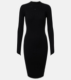 Courrèges Ribbed-knit jersey mini dress