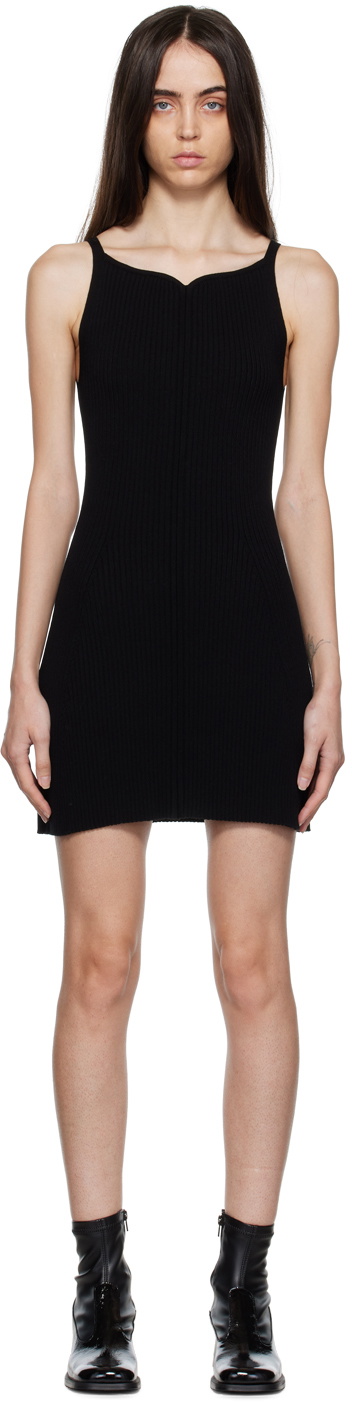 Courrèges Black Swallow Minidress Courreges