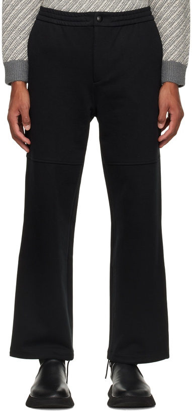 Photo: Solid Homme Black Press-Stud Lounge Pants