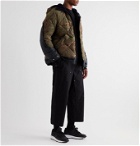 Sacai - Dr. Woo Hooded Bandana-Print Quilted Cotton-Corduroy and Shell Jacket - Green