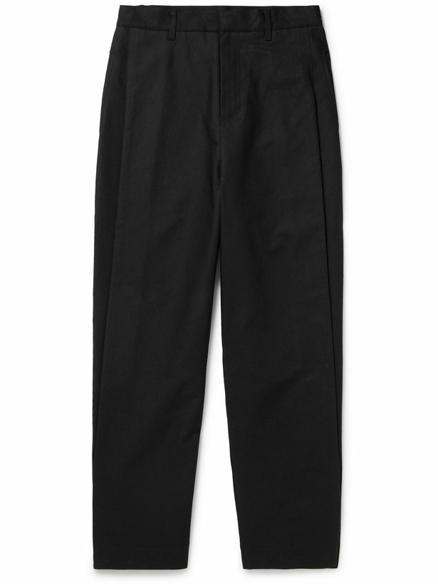 Photo: Amomento - Garconne Tapered Cotton-Blend Trousers - Black