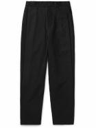 Amomento - Garconne Tapered Cotton-Blend Trousers - Black