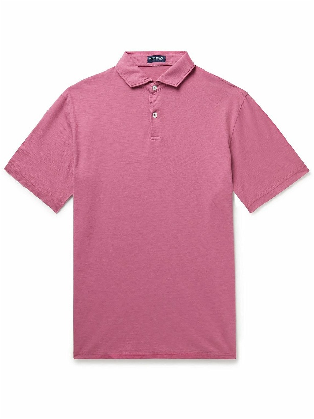 Photo: Peter Millar - Journeyman Slub Pima Cotton-Jersey Polo Shirt - Pink