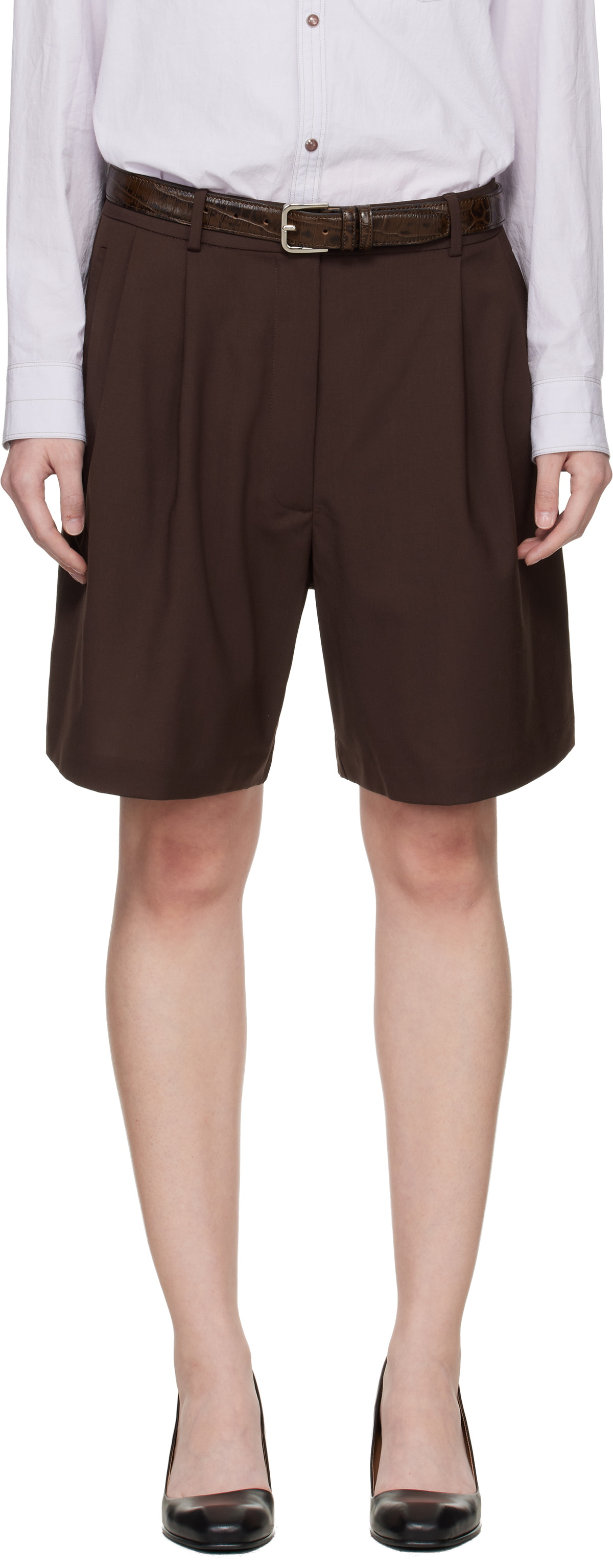 Cordera Brown Tailored Bermuda Shorts