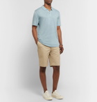 Hartford - Slub Linen Polo Shirt - Light blue