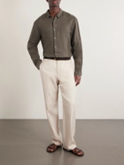 James Perse - Garment-Dyed Linen Shirt - Green