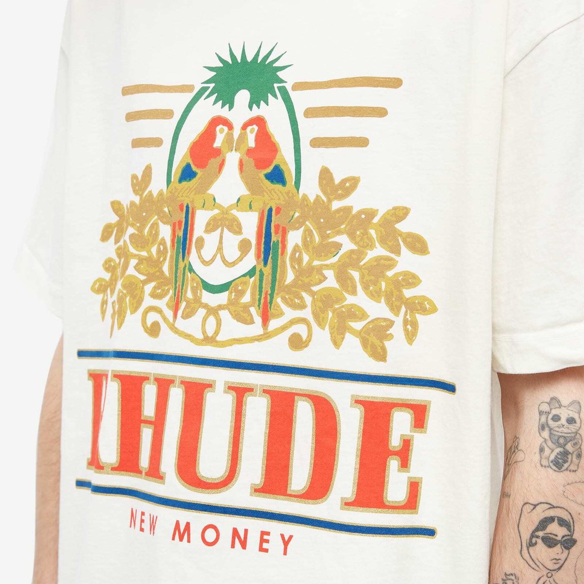 Rhude ホワイト Tシャツ Rhude Exclusive Off-White T-Shirt In Vtg White 0611 - 37
