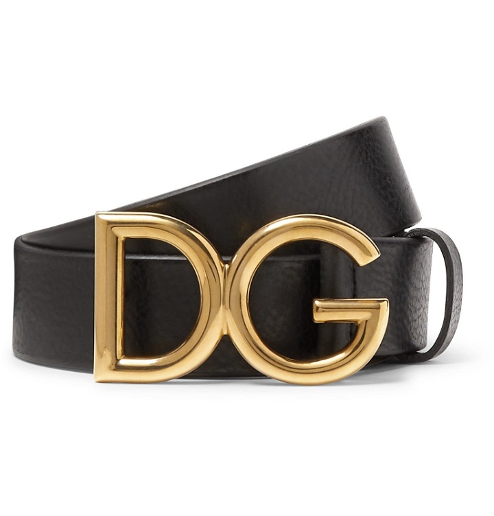 Photo: Dolce & Gabbana - 3.5cm Black Full-Grain Leather Belt - Black