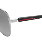 Prada Eyewear Men's Prada 0PS 52WS Linea Rossa Sunglasses in Silver