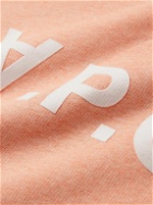 A.P.C. - Eliot Logo-Flocked Cotton-Jersey Sweatshirt - Orange