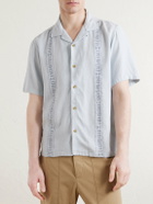 Aimé Leon Dore - Embroidered Linen-Blend Shirt - Blue
