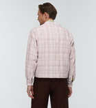 Auralee - Checked linen and silk blouson jacket