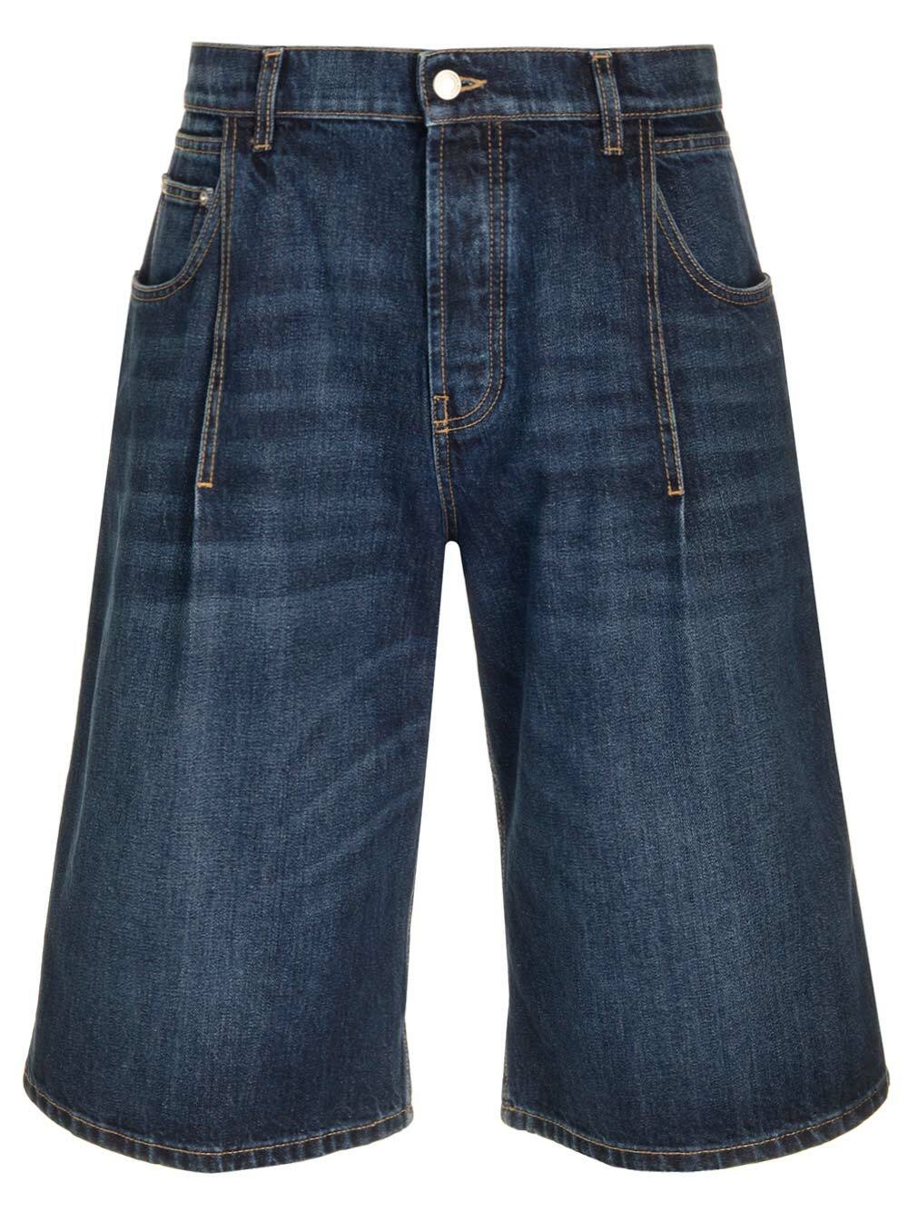 ショートパンツ alexander mcqueen FW23 CARGO SHORTS (757639_QJACF4100) Alexander McQueen Hybrid デニム カーゴショーツ | ブラック