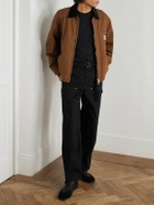 Sacai - Carhartt WIP Straight-Leg Belted Panelled Cotton-Canvas Trousers - Black