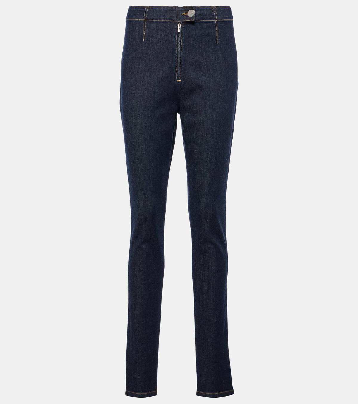 【Alaia】 High-riseスキニージーンズ ALAÏA High Waisted Round Jeans in Denim | ALAÏA US