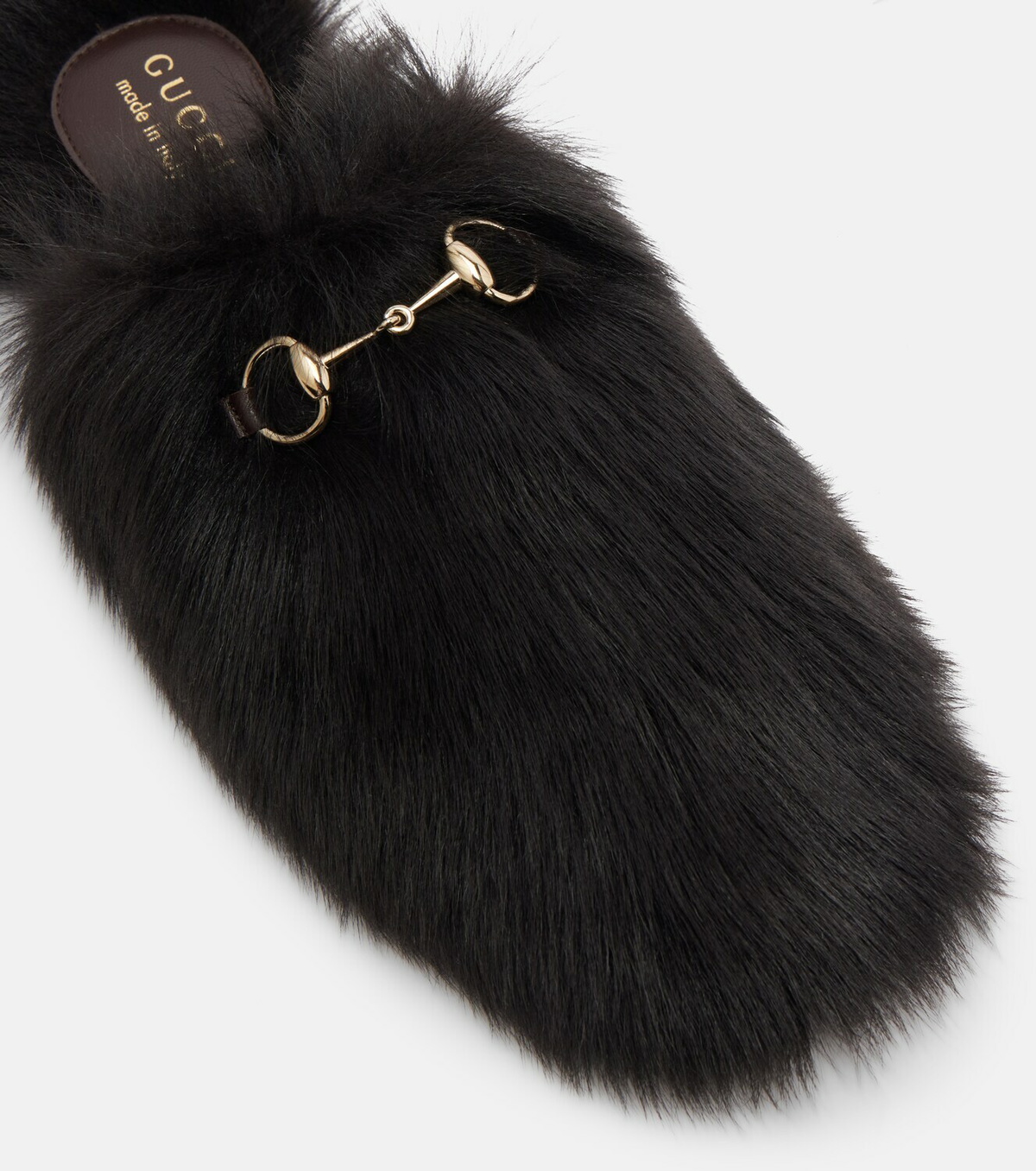 Gucci Horsebit shearling slippers
