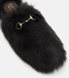 Gucci Horsebit shearling slippers