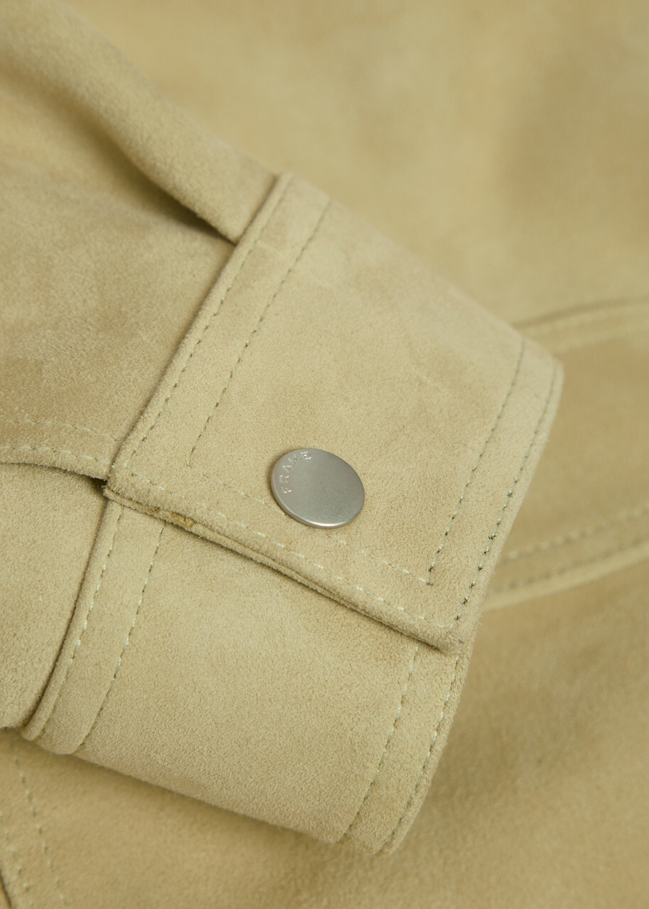 Frame Suede Jacket Light Green