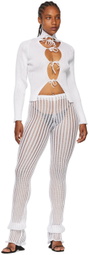 A. ROEGE HOVE White Nylon & Cotton Leggings