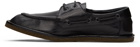 Dries Van Noten Black Leather Boat Shoes