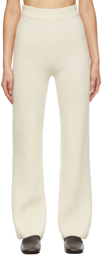 Photo: DRAE Off-White Wool Lounge Pants