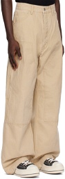 B1ARCHIVE Khaki Paneled Trousers