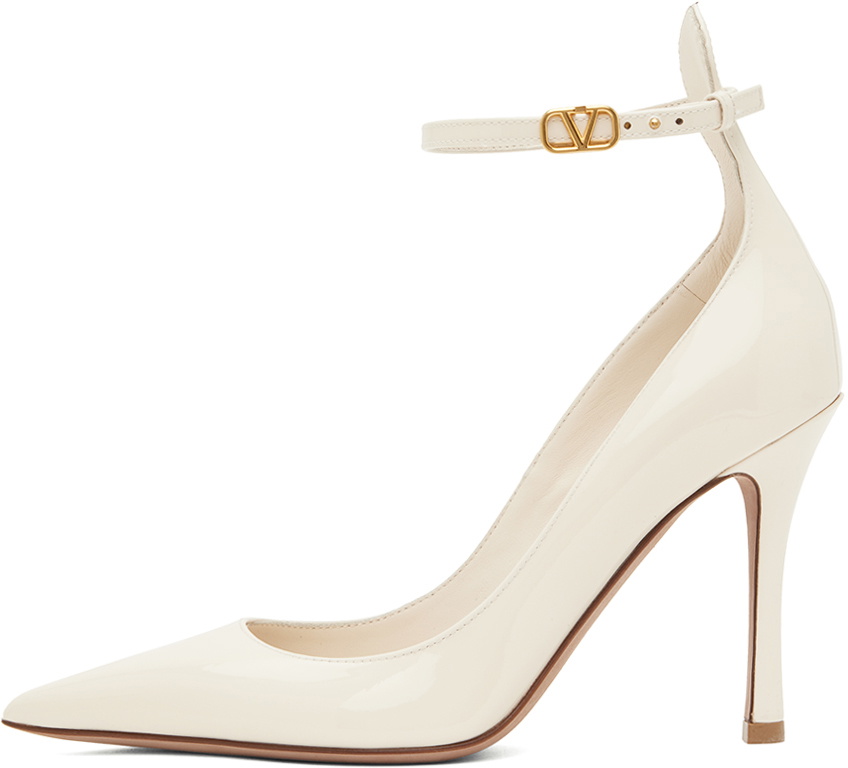 ◆VALENTINO GARAVANI◆Rockstud Contrast 100パンプス/White◆ Rockstud 100 leather pumps | VALENTINO GARAVANI | 네타포르테