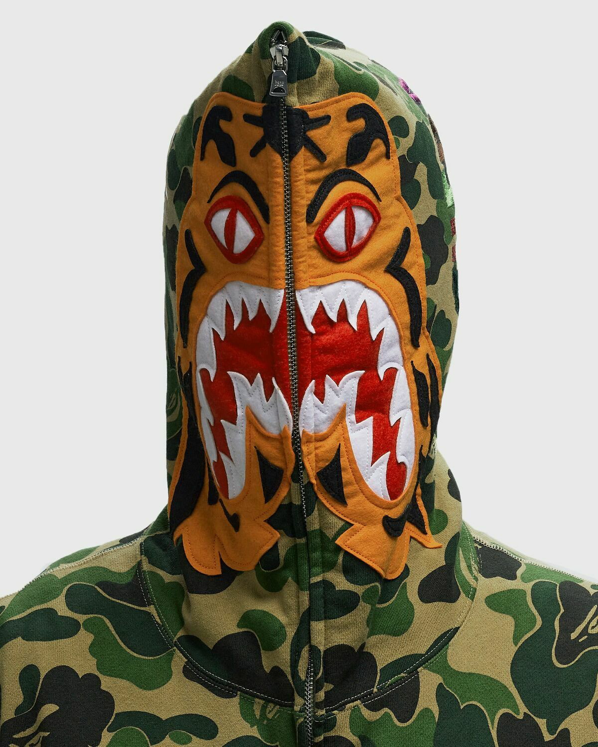A Bathing Ape Abc Camo Tiger Full Zip Hoodie Green Hoodies/Zippers