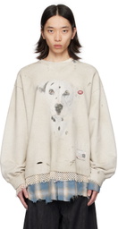 Maison MIHARA YASUHIRO White Triple Layered Sweatshirt
