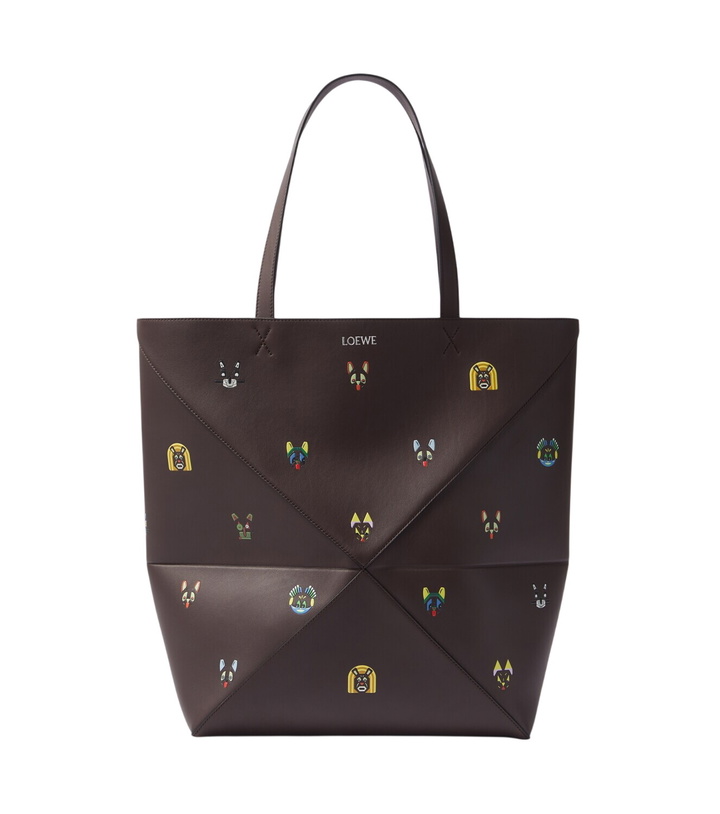 Photo: Loewe x Louis Wain Puzzle Fold Cats leather tote bag
